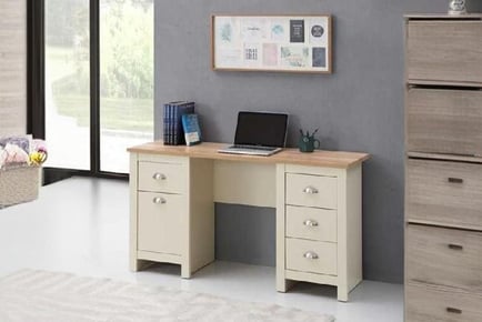 Office Desk with Drawers and Cupboard