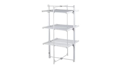 3 Tier Heated Clothes Airer with Cover