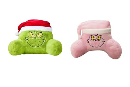 Grinch-Inspired Lumbar Support Pillow - Pink or Green