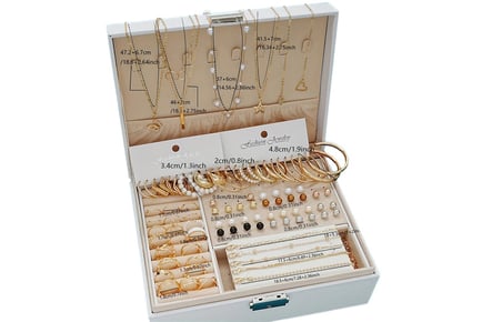 56 Piece Gold Jewellery Set - With or Without Jewellery Box