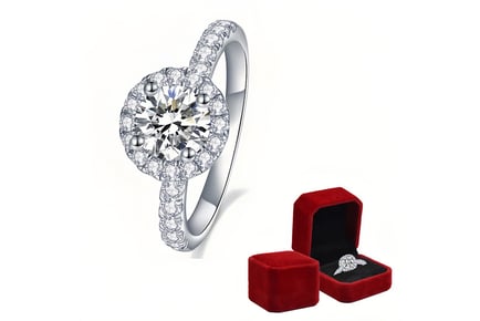 Women's Adjustable Moissanite Flower-Cut Ring