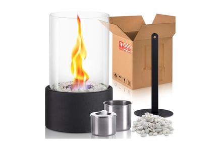 Bio-Ethanol Smokeless Tabletop Fireplace with Dancing Flame