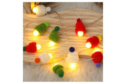 LED Round Ball Xmas Hat String Light