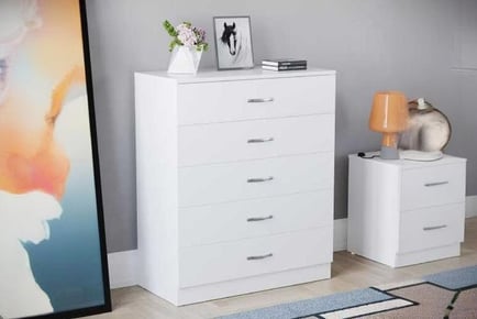 Riano 5 Drawer Chest Bedroom Storage