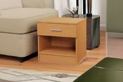 Bedside Nightstand with Open Storage