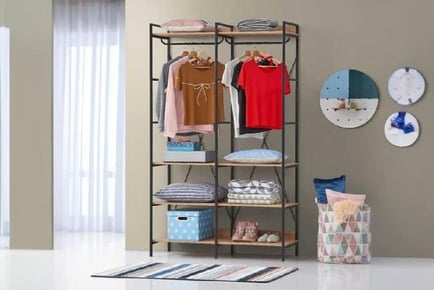 Open Wardrobe with Hanging Rail