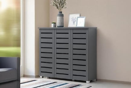 Large Shoe Storage Cabinet - Panel Doors