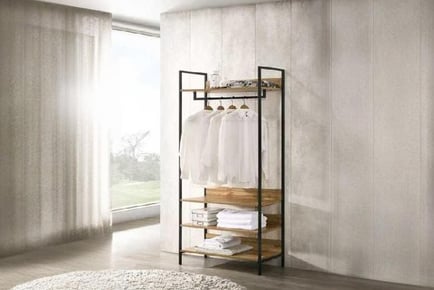 Open Wardrobe with Hanging Rail