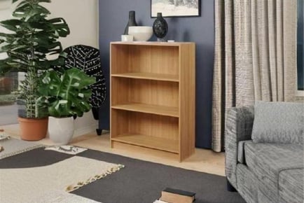 Low Bookcase Unit, Shelves, 6 Colours