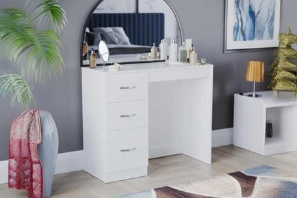 Riano 3 Drawer Dressing Table Desk