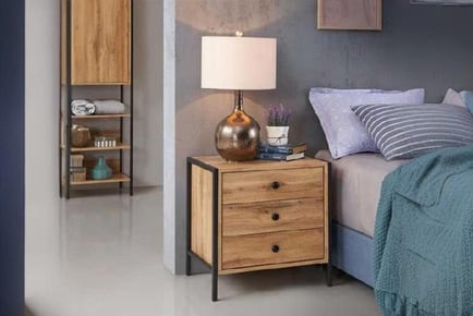 Bedside Lamp Table - Metal Frame