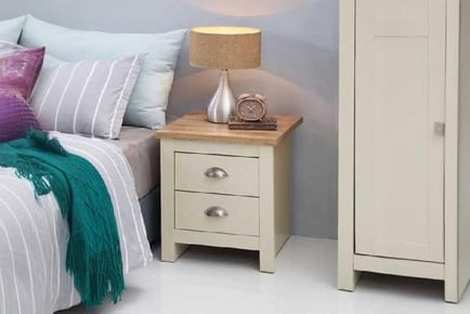 Modern Bedside Table with 2 Drawers