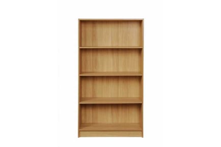 Tall Wood Bookcase with CD Display