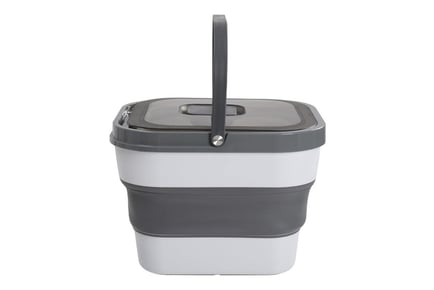 13 Litre Foldable Pet Food Storage Container with Lid - Grey