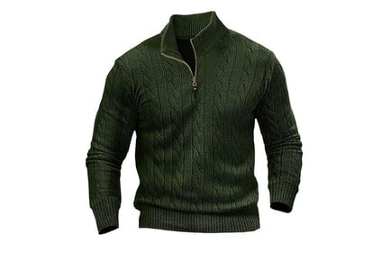 Ralph Lauren Inspired Men's Cable Knit Sweater - 6 Sizes, 5 Colours