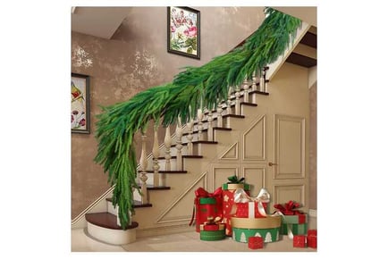 Xmas Faux Pine Rattan Greenery Garland