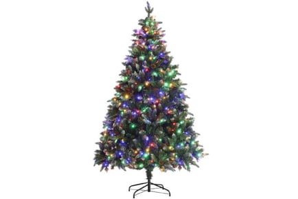 6ft Pre-Lit Xmas Tree w/ Base - Green