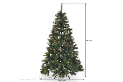 6ft Pre-Lit Tree w/ Metal Stand - Green