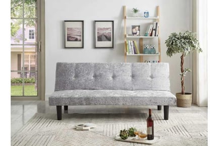 Crushed Velvet Inline Sofa Bed