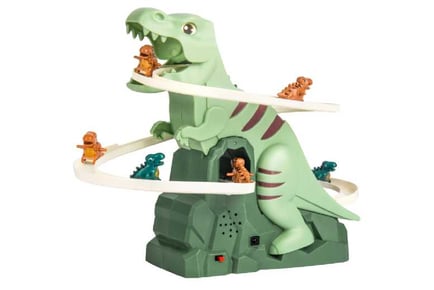 Dinosaur Track Toy Set with Climbing Hill and Slides