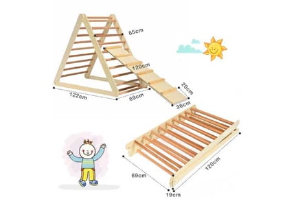 Wooden Foldable Triangle Climber Step