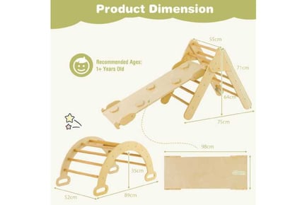 3-in-1 Triangle Climbing Set