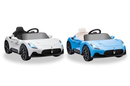 Maserati MC20 Licensed 12V Kids Electric Ride on Car with Remote Control - Blue or White!