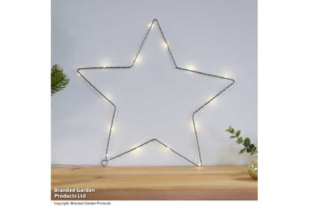 Festive LED light Star - Silver