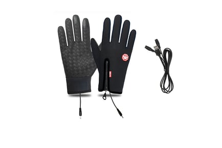 Heated Touchscreen Warm Winter Gloves - 3 Sizes, 7 Colours