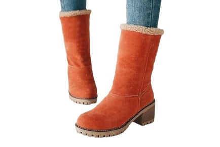 High-Heeled Padded Women's Boots - 8 Sizes & 5 Colours