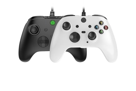 6-in-1 Wired Gamepad with Customisable Controls - White or Black