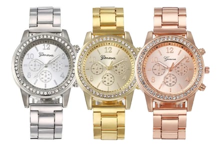 Women's Quartz Watch & Jewellery Gift Set - 2 Styles & 3 Colours