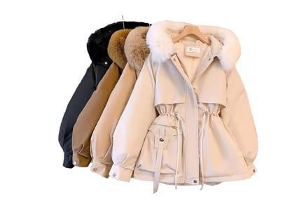 Women's Loose-Fit Down Winter Parka Jacket - 5 Sizes & 4 Colours