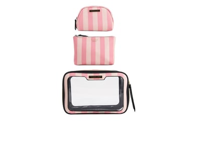 Victoria's Secret-Inspired 3-Piece Makeup Bag Set