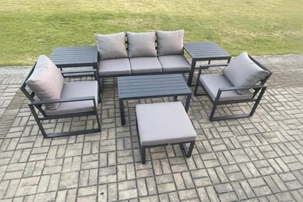 6-Seater Aluminium Garden Set Table