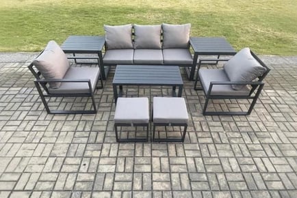 7-Seater Aluminium Garden Set Table