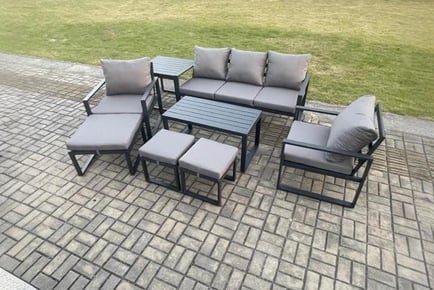 Aluminium 8-Seater Sofa Set Chair