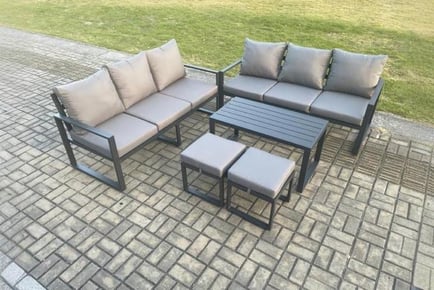 Aluminium 5 Pieces Sofa Set Footstool