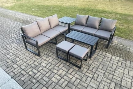 Aluminium 6 Pieces Sofa Set Footstool