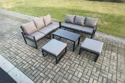 5 Pieces Aluminium Garden Set Table