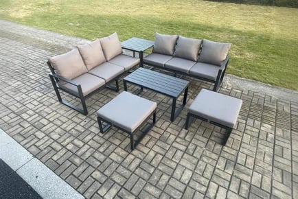 6 Pieces Aluminium Garden Set Table