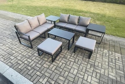 7 Pieces Aluminium Garden Set Table