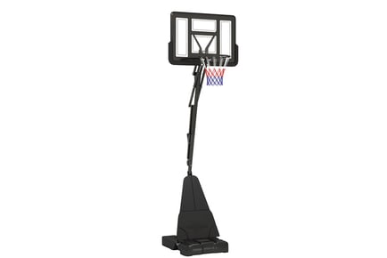 Outdoor Height Adjustable Basketball Hoop - Black or Red