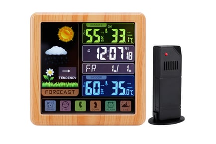 Weather Station Alarm Clock with Outdoor Sensor - 4 Designs