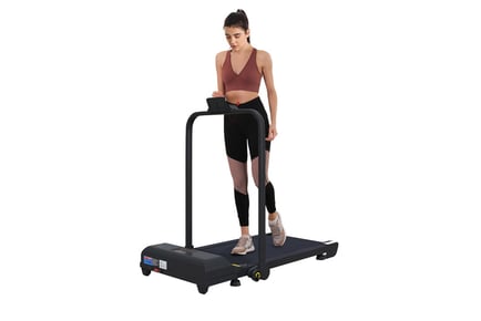 2-in-1 Folding Walking Pad and Treadmill with Remote - Black