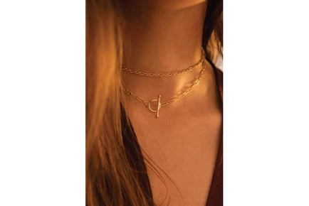 14K Gold Link Chain Minimalist Choker