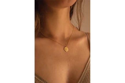 Dainty 18K Gold Lotus Flower Necklace