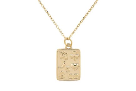 Elk & Bloom Glamorous Chunky 14K Gold Card Necklace