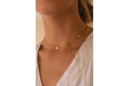 Dainty 18K Gold Star Choker