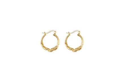 Elk & Bloom Luxurious Chunky 14K Gold Twisted Hoop Earrings